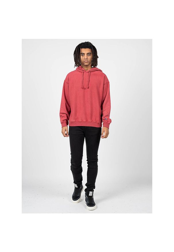 Champion - Bluza trekking męska. Typ kołnierza: kaptur. Kolor: czerwony, wielokolorowy, brązowy. Materiał: poliester, bawełna. Wzór: nadruk. Sport: turystyka piesza