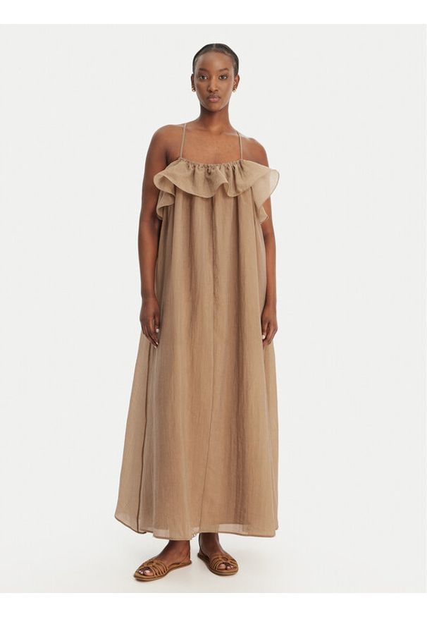 Eleh Sukienka letnia SS260198 Beżowy Relaxed Fit. Kolor: beżowy. Materiał: syntetyk. Sezon: lato