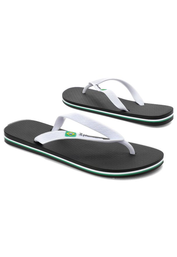 Czarne Japonki Ipanema Modne Obuwie Męskie. Okazja: na spacer, na plażę. Kolor: biały. Materiał: syntetyk, materiał. Sezon: lato. Styl: klasyczny, elegancki