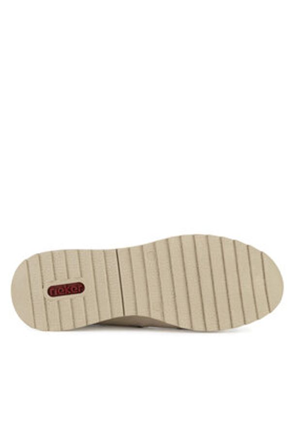Rieker Botki X8083-60 Beżowy. Kolor: beżowy. Materiał: materiał