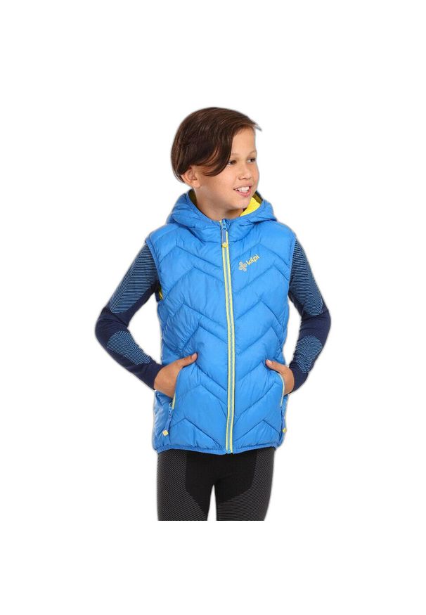 Dziecięca kurtka puchowa Kilpi Tomm. Kolor: niebieski. Materiał: nylon. Styl: sportowy, młodzieżowy