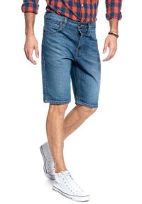 Lee - MĘSKIE SPODENKI JEANSOWE LEE 5 POCKET SHORT RIGID MID L73ELJWG. Materiał: jeans