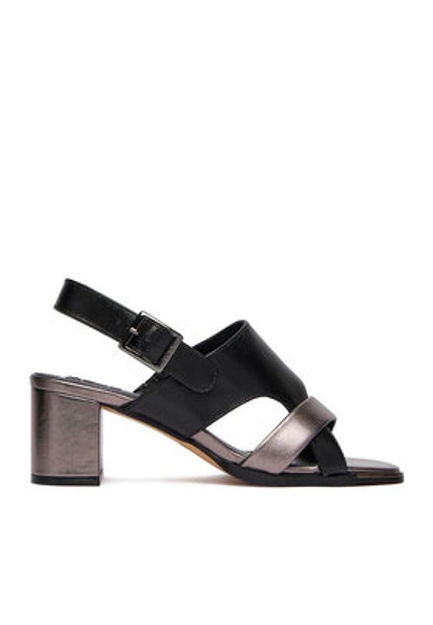 MEXX Sandały EO-WS1161-03 Czarny. Kolor: czarny. Materiał: skóra