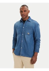 Karl Lagerfeld - KARL LAGERFELD Koszula jeansowa 605903 562876 Niebieski Regular Fit. Typ kołnierza: dekolt w karo. Kolor: niebieski. Materiał: bawełna #1