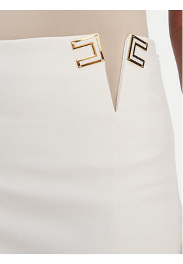 Elisabetta Franchi Spódnica ołówkowa GO-147-61E2-V320 Biały Regular Fit. Kolor: biały. Materiał: syntetyk