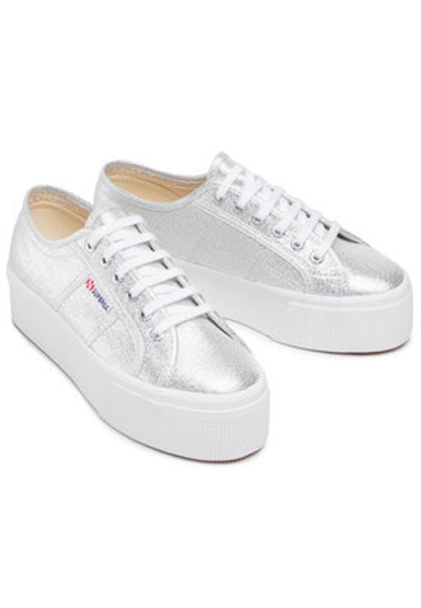 Superga Tenisówki 2790 Lame S61174W Srebrny. Kolor: srebrny. Materiał: materiał