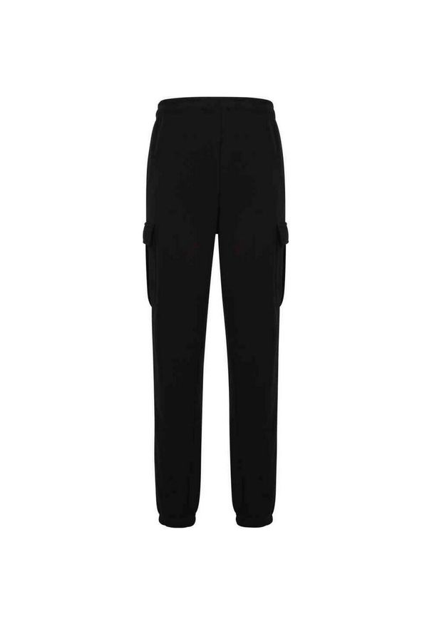 Urban Classics - Męskie Szerokie Spodnie Cargo Z Frotte. Kolor: czarny. Długość: długie