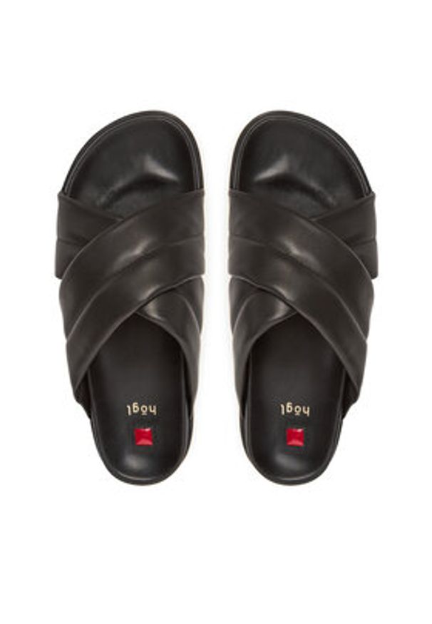 HÖGL Klapki Tessa 9-100820 Czarny. Kolor: czarny. Materiał: skóra