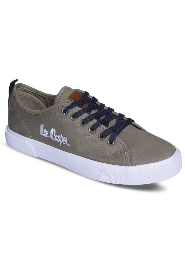 Buty Trampki Lee Cooper M LCW-23-31-1819M zielone. Okazja: na co dzień. Zapięcie: sznurówki. Kolor: zielony. Materiał: materiał. Szerokość cholewki: normalna. Styl: casual, klasyczny