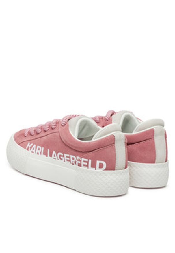 Karl Lagerfeld - KARL LAGERFELD Sneakersy KL60722 Fioletowy. Kolor: fioletowy. Materiał: skóra, zamsz