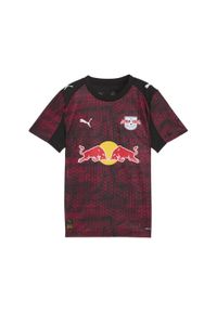 Puma - Młodzieżowa trzecia koszulka RB Leipzig 25/26 PUMA Black Fast Red. Kolor: czerwony, wielokolorowy, czarny. Sport: piłka nożna