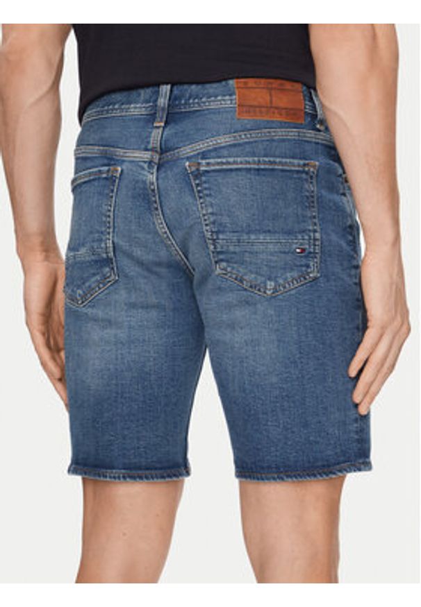 TOMMY HILFIGER - Tommy Hilfiger Szorty jeansowe Brooklyn MW0MW35172 Niebieski Straight Fit. Kolor: niebieski. Materiał: bawełna