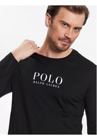 Polo Ralph Lauren Longsleeve 714899614004 Czarny Regular Fit. Typ kołnierza: polo. Kolor: czarny. Materiał: bawełna. Długość rękawa: długi rękaw