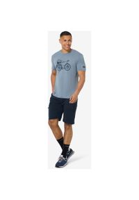 Koszulka męska SUPER.NATURAL M WANDER WHEEL TEE. Kolor: niebieski, szary, wielokolorowy. Sport: kolarstwo