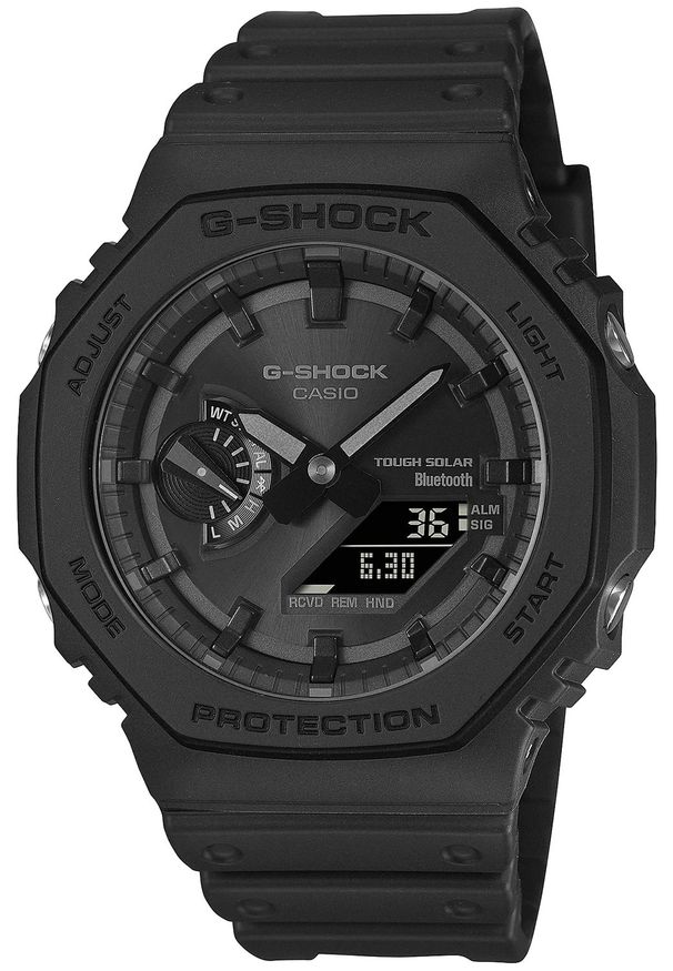 G-Shock - Zegarek Męski G-SHOCK All Black CasiOak Octagon GA-B2100-1A1ER. Rodzaj zegarka: cyfrowe. Materiał: tworzywo sztuczne. Styl: sportowy