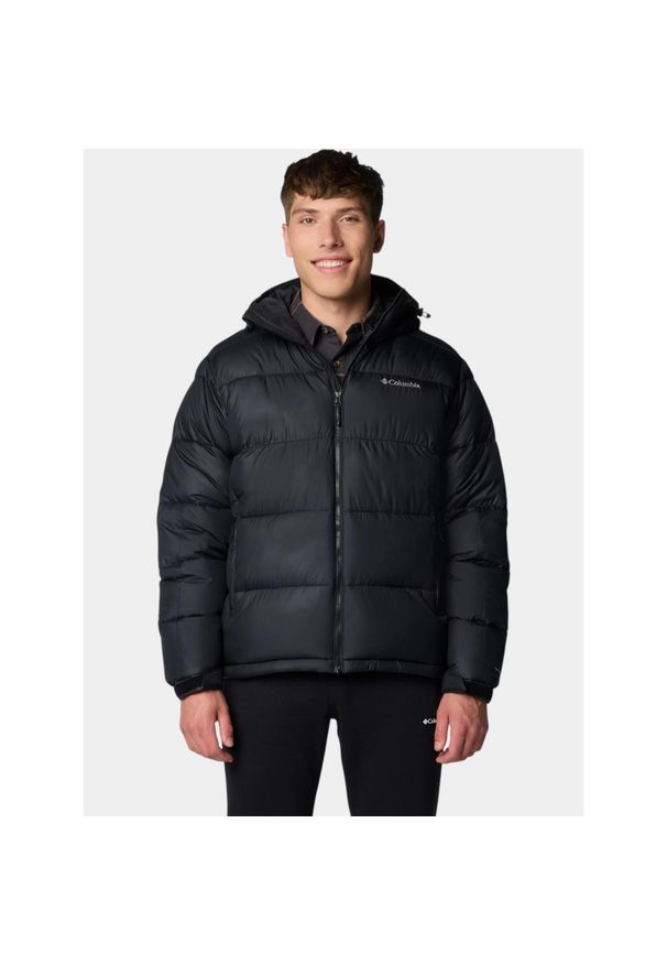 columbia - Płaszcz Zimowy Męski Columbia Pike Lake II. Kolor: czarny. Materiał: poliester. Technologia: Omni-Heat (Columbia). Sezon: zima. Sport: turystyka piesza