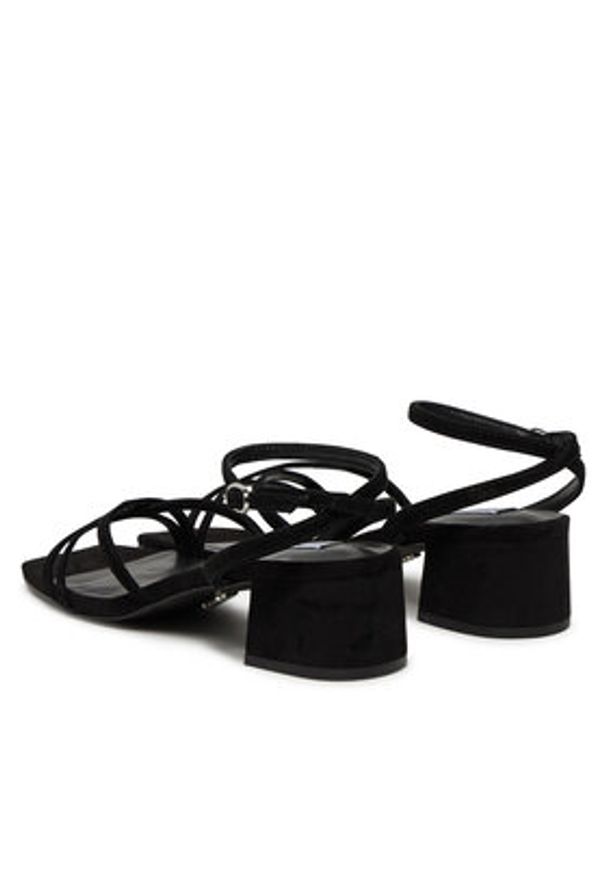 Steve Madden Sandały Gleams SM11003712 Czarny. Kolor: czarny. Materiał: zamsz, skóra