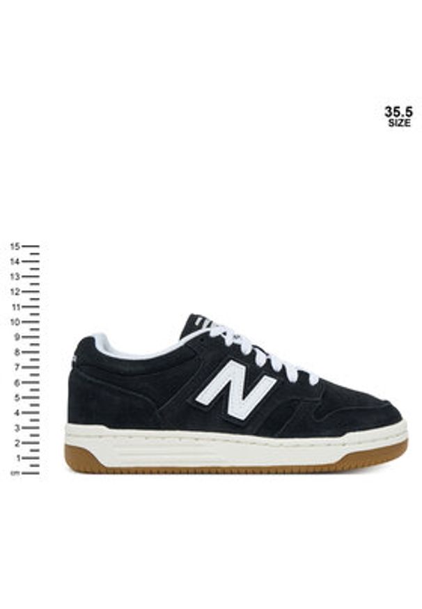 New Balance Sneakersy GSB480SB Czarny. Kolor: czarny. Materiał: skóra