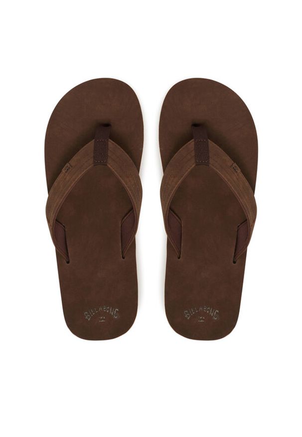 Billabong Japonki Seaway EBYL100034 Brązowy. Kolor: brązowy. Materiał: skóra