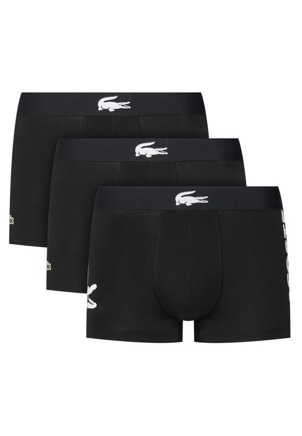 Lacoste Komplet 3 par bokserek 5H1291 Czarny. Kolor: czarny. Materiał: bawełna
