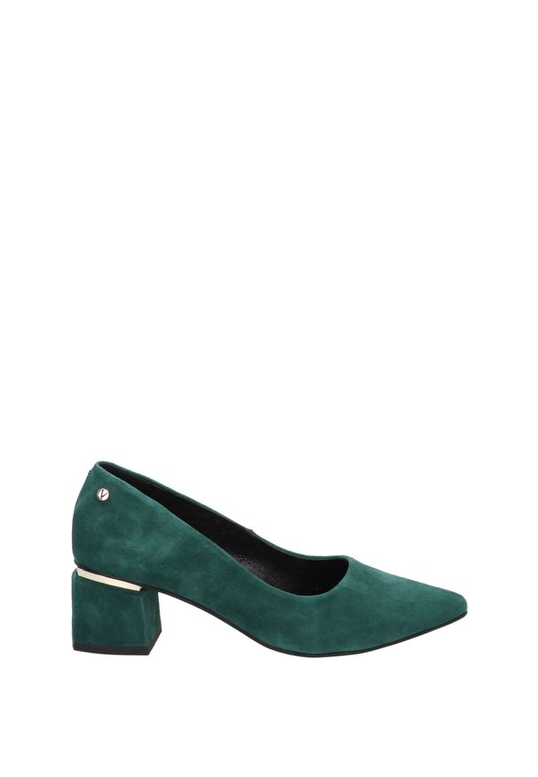 Venezia - ZAMSZOWE CZÓŁENKA 2310 CAM VERDE. Materiał: zamsz. Obcas: na obcasie. Wysokość obcasa: średni