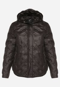 Born2be - Czarna Pikowana Kurtka Przejściowa z Kapturem Arivitte. Okazja: na co dzień. Typ kołnierza: kaptur. Kolekcja: plus size. Kolor: czarny. Materiał: jeans. Styl: casual, elegancki #3