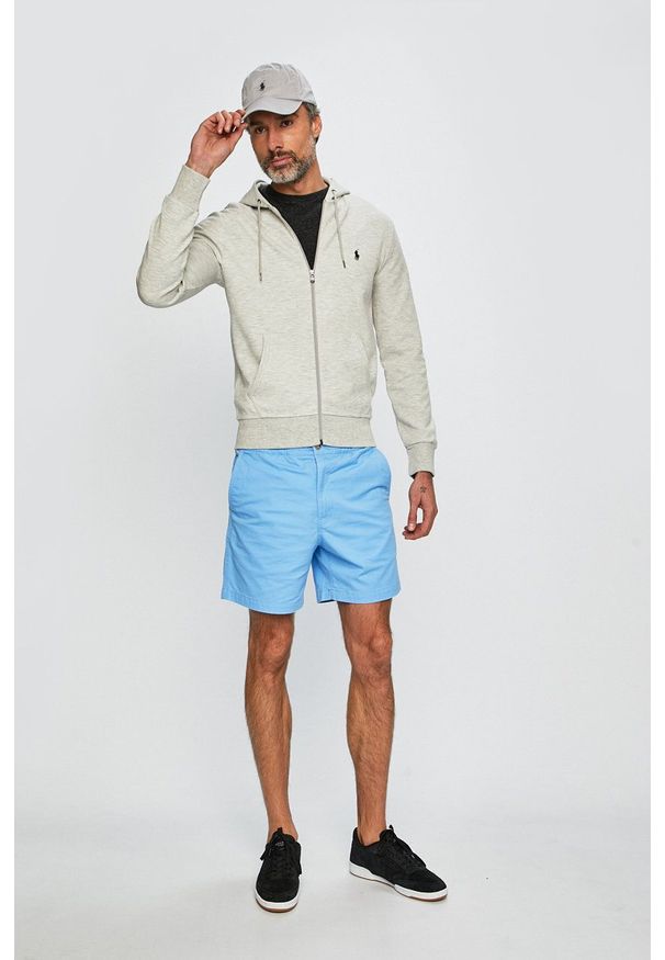 Polo Ralph Lauren - Bluza. Okazja: na co dzień. Typ kołnierza: polo. Kolor: szary. Materiał: dzianina. Styl: casual