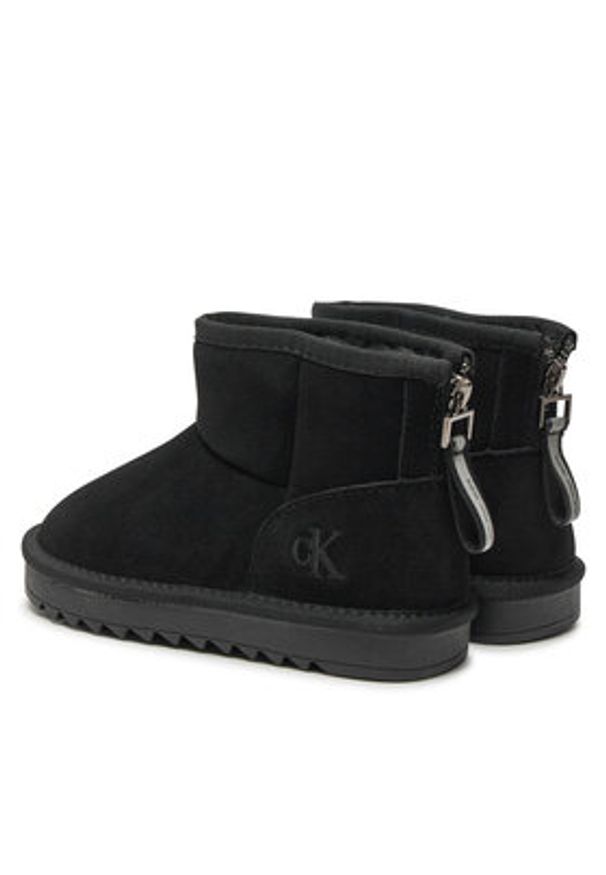 Calvin Klein Jeans Śniegowce Fur Boot V3A5-81036-0187 S Czarny. Kolor: czarny. Materiał: skóra, zamsz
