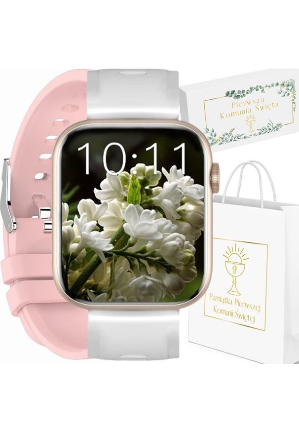 Smartwatch Gravity Zegarek na Komunię SMARTWATCH GRAVITY GT3-1 PINK/WHITE- LIVIA. Rodzaj zegarka: smartwatch