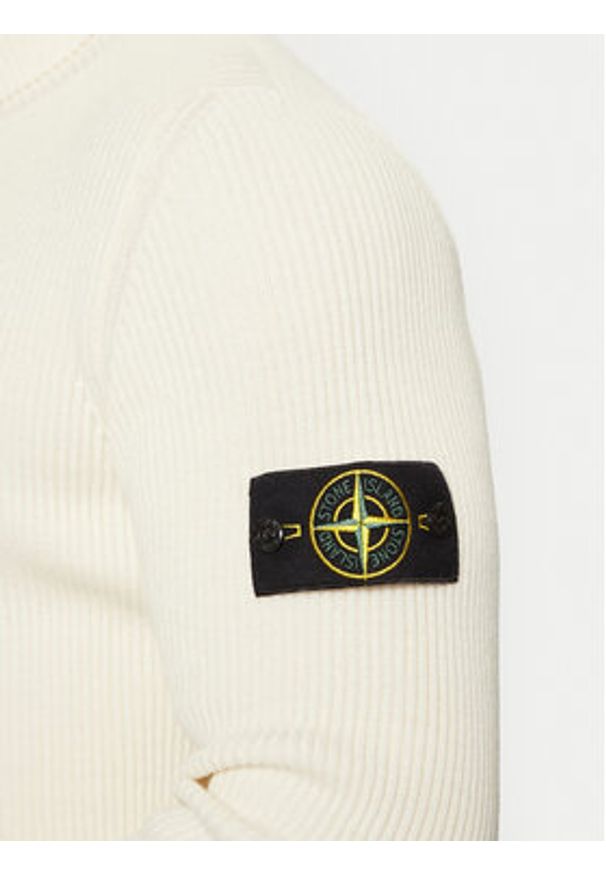 Stone Island Golf 8115552C2 Écru Regular Fit. Typ kołnierza: golf. Materiał: wełna