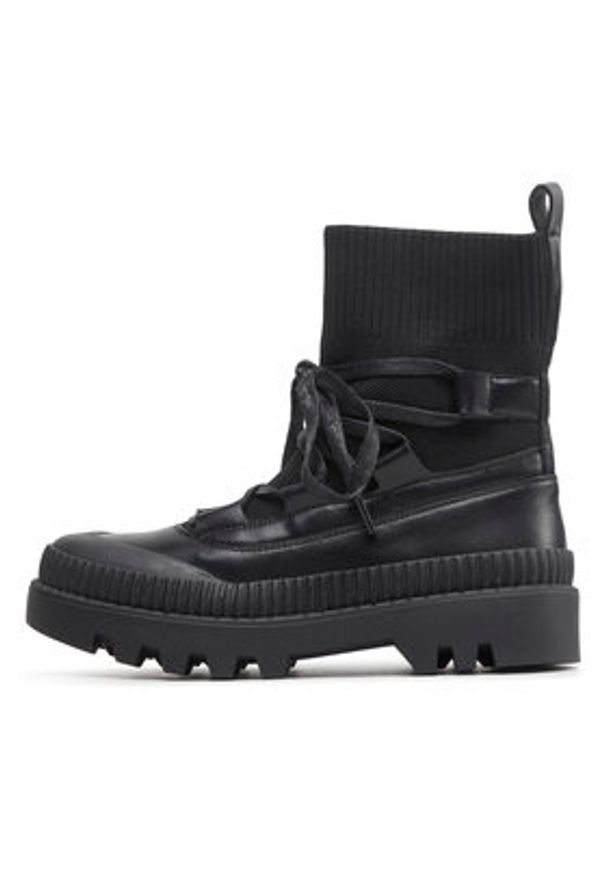DeeZee Botki ZAL13015-9 Czarny. Kolor: czarny. Materiał: materiał