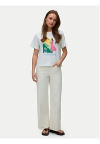 Vero Moda T-Shirt Emily 10344804 Biały Regular Fit. Kolor: biały. Materiał: bawełna #5