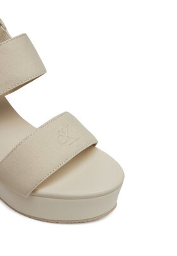 Calvin Klein Jeans Sandały Wedge Sandal Webbing In YW0YW01790 Szary. Kolor: szary. Materiał: materiał