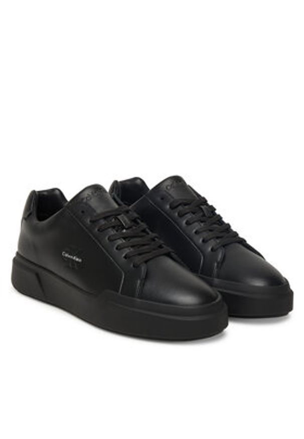 Calvin Klein Sneakersy Chunky Cupsole Laceup Lth YM0YM01344 Czarny. Kolor: czarny. Materiał: skóra