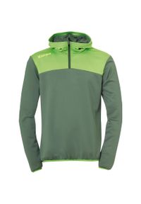 KEMPA - Bluza z kapturem Emotion 2.0 Kempa Quarter Zip. Typ kołnierza: kaptur. Kolor: zielony. Sport: piłka ręczna, fitness #1