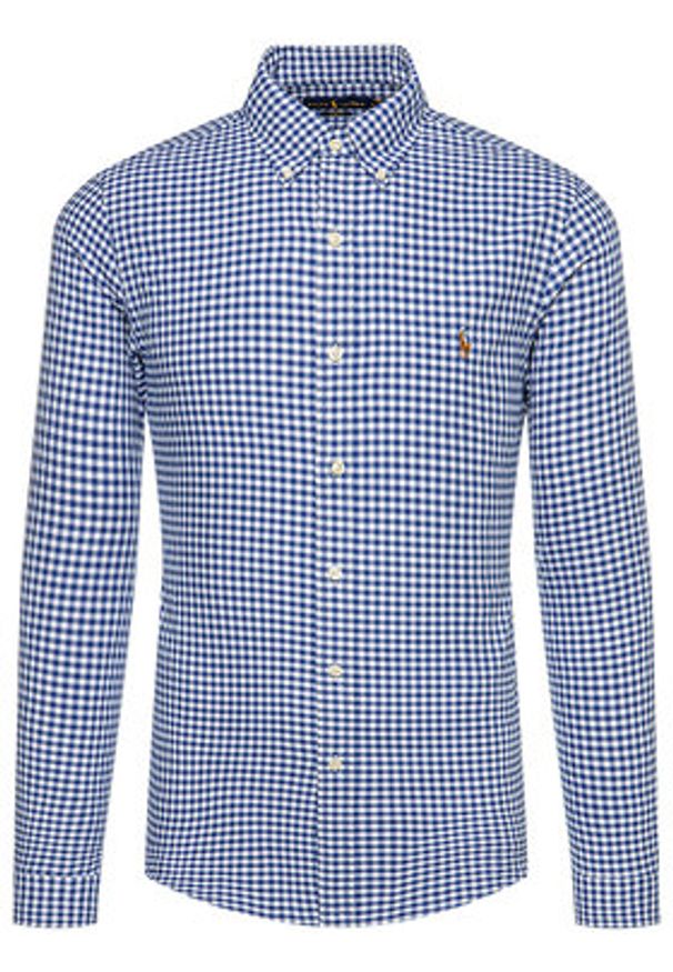 Polo Ralph Lauren Koszula Core Replen 710549084 Niebieski Slim Fit. Typ kołnierza: polo. Kolor: niebieski. Materiał: bawełna