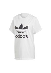 Adidas - Koszulka adidas Originals Boyfriend Trefoil DX2322. Materiał: dzianina, bawełna. Długość rękawa: krótki rękaw. Długość: krótkie