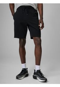 4f - 4F Spodenki dresowe męskie - czarne S. Kolor: czarny. Materiał: dresówka. Sport: fitness, turystyka piesza #2
