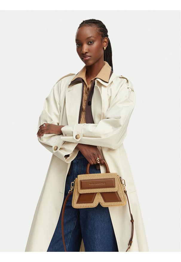 Karl Lagerfeld - KARL LAGERFELD Torebka B2W30024 Beżowy. Kolor: beżowy. Materiał: skórzane