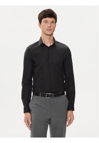 Calvin Klein Koszula K10K113182 Czarny Slim Fit. Kolor: czarny. Materiał: syntetyk, bawełna