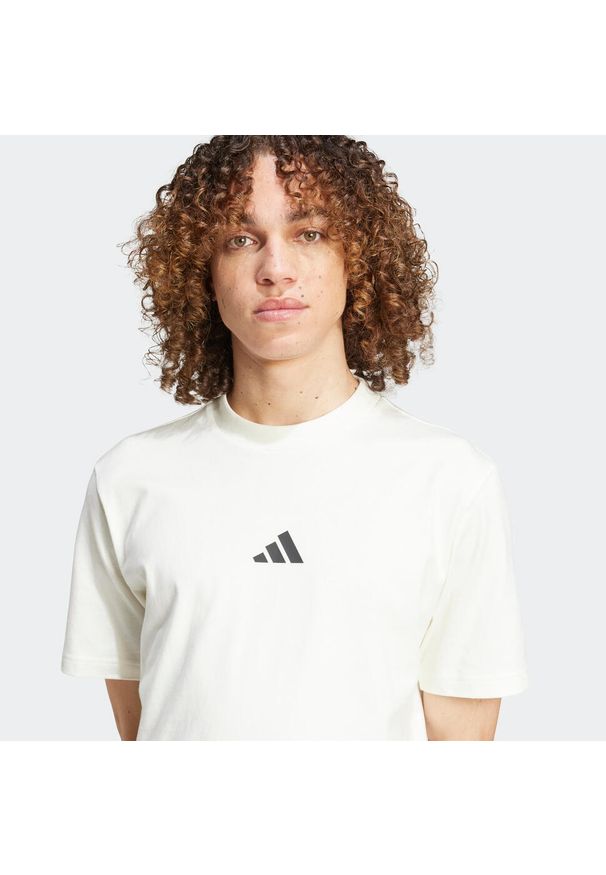 Adidas - Koszulka męska ADIDAS. Kolor: biały. Materiał: bawełna