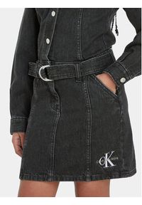 Calvin Klein Jeans Sukienka jeansowa IG0IG02167 Czarny Regular Fit. Kolor: czarny. Materiał: bawełna