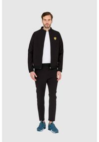 EA7 Emporio Armani - EA7 Czarny męski dres, Rozmiar XXL. Kolor: czarny. Materiał: dresówka. Wzór: aplikacja #3