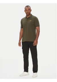 Aeronautica Militare Polo 251PO1308P82 Khaki Regular Fit. Typ kołnierza: polo. Kolor: brązowy. Materiał: bawełna #4