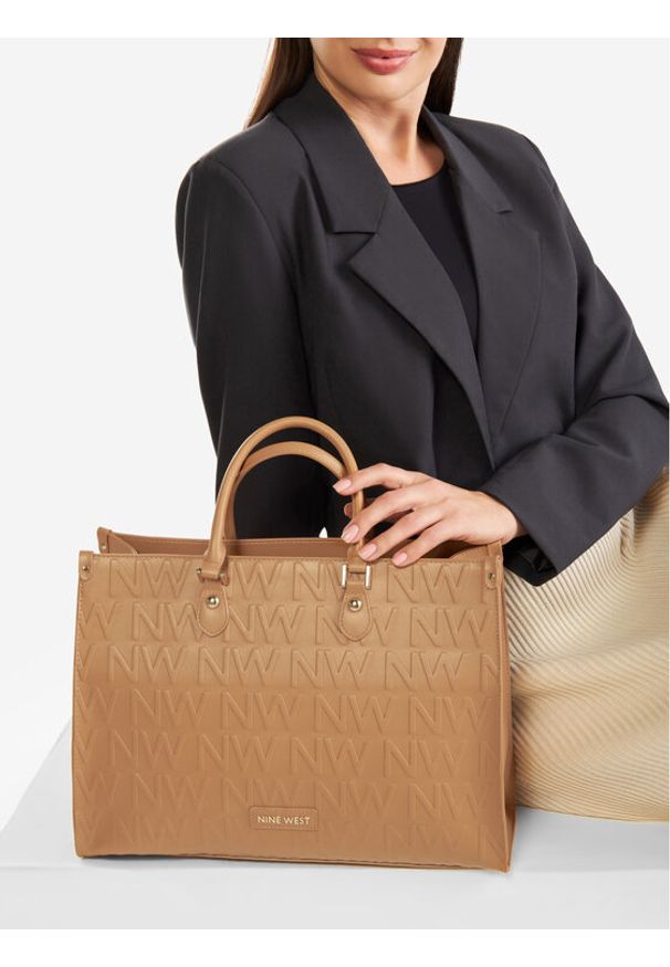 Nine West Torebka LX10044 Brązowy. Kolor: brązowy