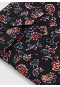 Pako Lorente - PAKO LORENTE – Czarna koszula męska w kwiaty. Kolor: czarny. Materiał: bawełna, elastan. Długość rękawa: długi rękaw. Długość: długie. Wzór: kwiaty #5