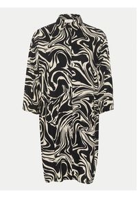 Kaffe Sukienka koszulowa Carmen 10508329 Czarny Loose Fit. Typ kołnierza: typu carmen. Kolor: czarny. Materiał: wiskoza. Typ sukienki: koszulowe #5