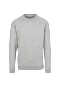 BUILD YOUR BRAND - Bluza Unisex Dla Dorosłych Dekolt W Szpic Raglanowa. Kolor: szary. Długość rękawa: raglanowy rękaw