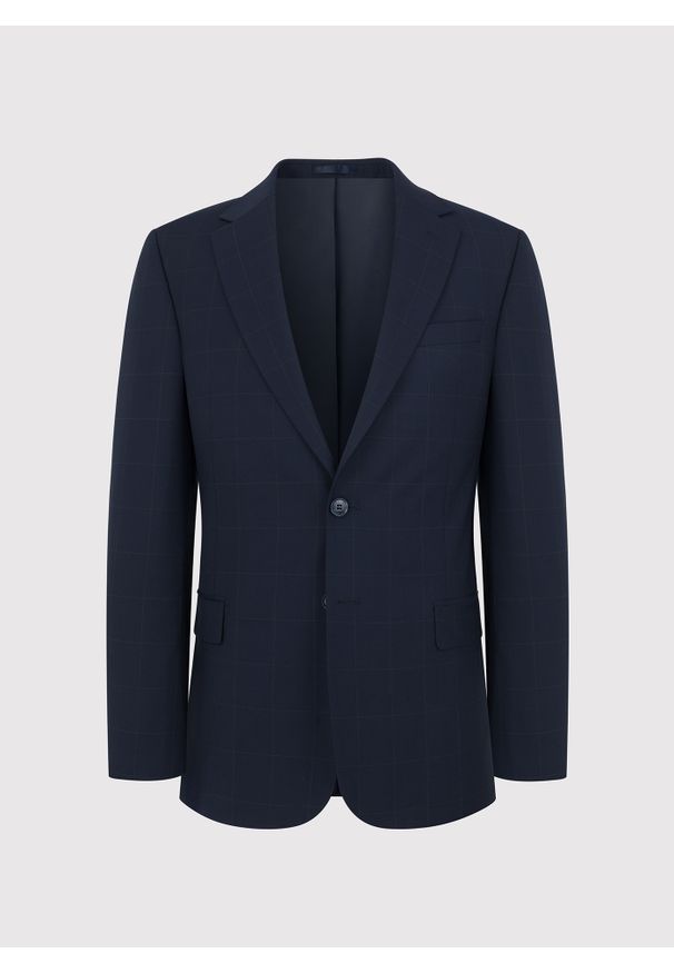 Pako Lorente - PAKO LORENTE – Marynarka garniturowa w kratę Windowpane. Materiał: poliester, wełna, lycra