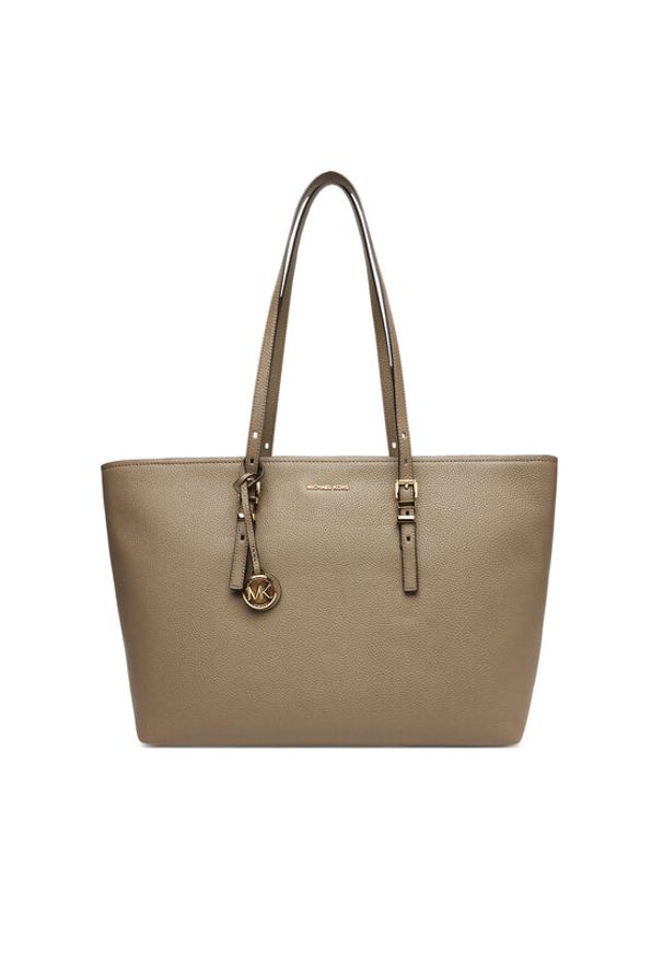 MICHAEL Michael Kors Torebka Quinn 30T5GQNT9L Beżowy. Kolor: beżowy. Materiał: skórzane